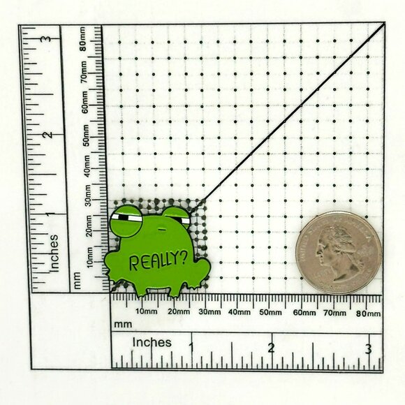 🤩Word Frog Enamel Pin Cute Cartoon Accessory For Backpacks & Jackets Brooch🤩 - Picture 6 of 6